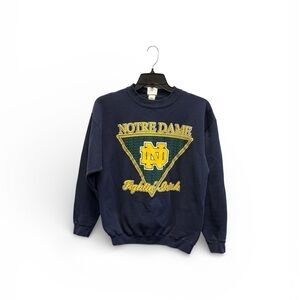 Vintage Notre Dame Fighting Irish Navy Crewneck Sweater